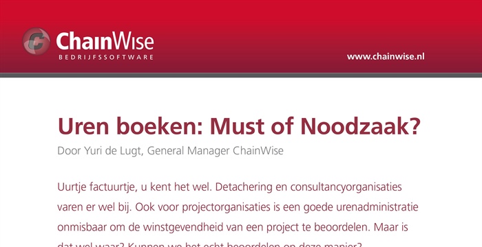 Uren boeken: Must of noodzaak?